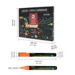 Mobee - Chalk markers Premium 12-Pak