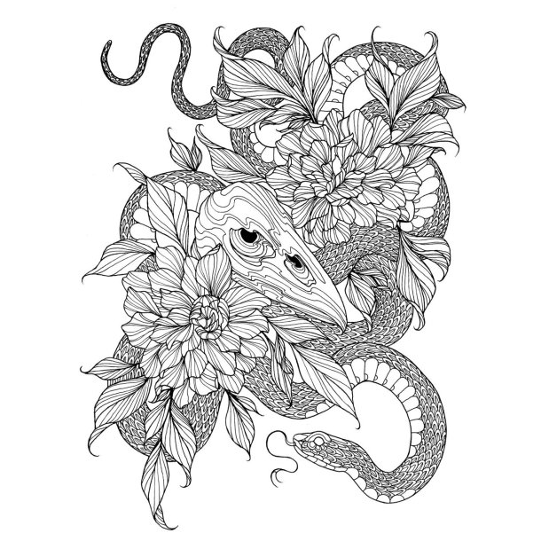 Immortal Ink A Tattoo Coloring Book