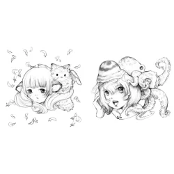 Pop Manga Malebogspakke + 60 Mobee Dual Tip Brush pens + Gelly Roll