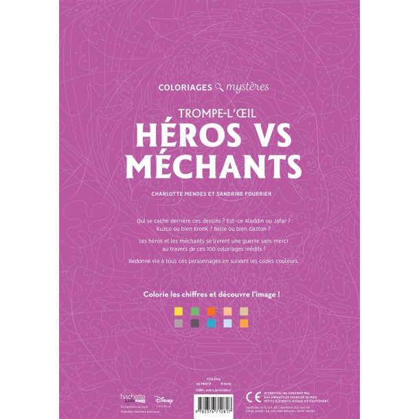 Disney Paint-by-Numbers - Optical Illusion, Heroes vs Villains