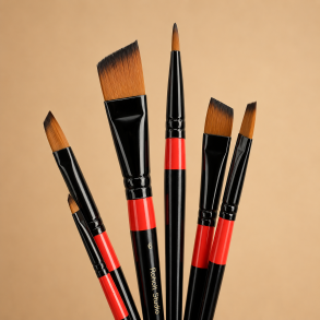 Roholt Studio Kunstnerpensels�t 6-Pak - Skr�sk�ret