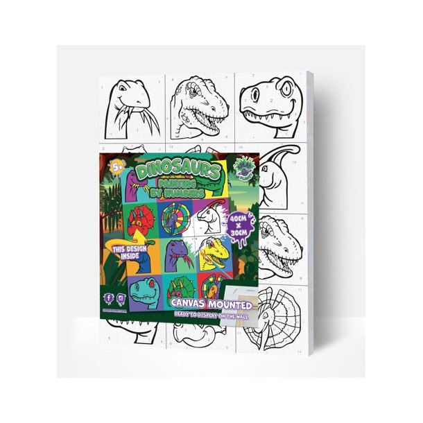 Dino -  Paint by Numbers 40x30 cm - B�rn 5+