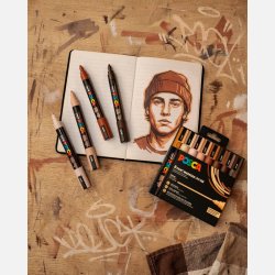 NYHED! POSCA PC-5M 1,8 - 2,5 mm Portrait 8-Pak