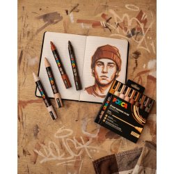 NYHED! POSCA PC-5M 1,8 - 2,5 mm Portrait 8-Pak