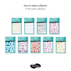 Glitter Klistermrker - Hjerter &amp; Kroner, Pink