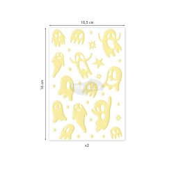 Selvlysende Klistermrker - Spgelser