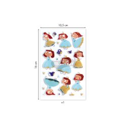 3D Klistermrker - Prinsesser