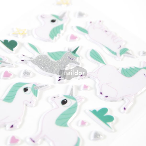 3D Klistermrker - Enhjrninger