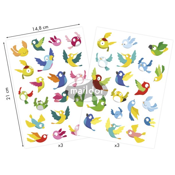 Klistermrker - Fugle