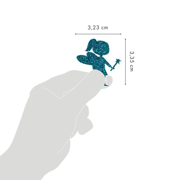 Glitter Klistermrker - Feer, Bl &amp; Grn