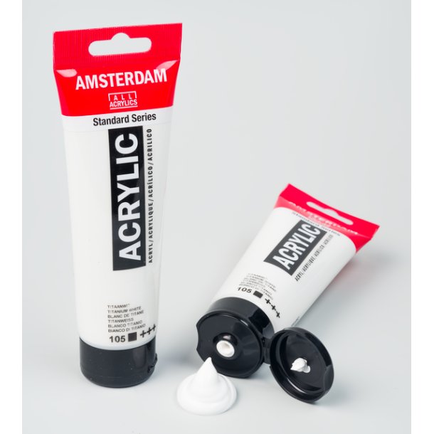 Happy Hour 2 for 1 - Amsterdam Akrylmaling Titanium White 120 ml.