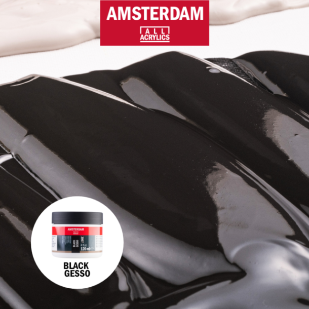 Amsterdam Sort Gesso 120ml. 