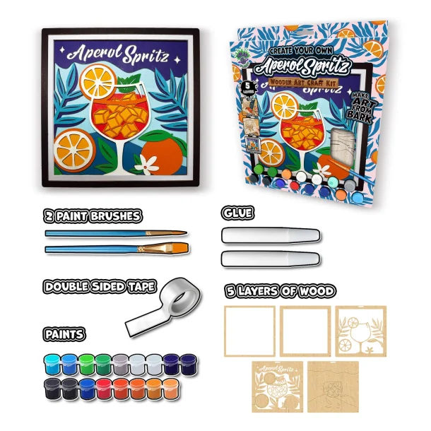 Wooden Art Craft Kit - Aperol Spitz