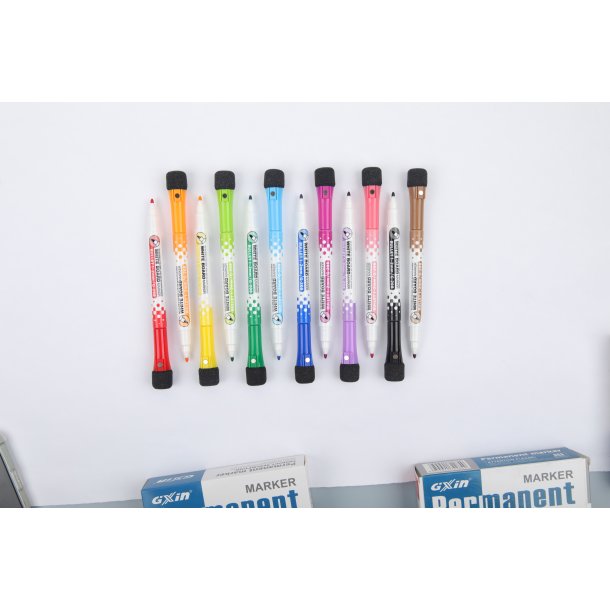 Mobee - Whiteboard Markers m. svamp 12-pak