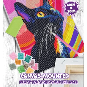 Diamond Painting - Black Cat 30x40 cm