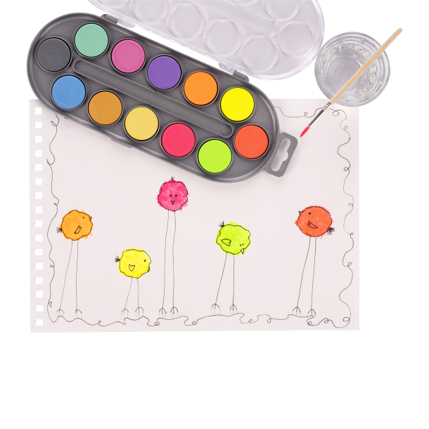 Akvarelst til Brn - Metalliske- &amp; Neonfarver