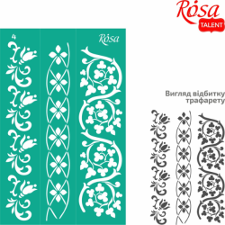 ROSA Talent Adhesive Stencil "Flowers 4 13x20cm