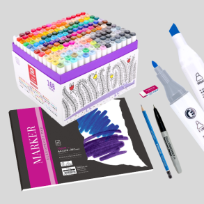 Mobee - 168-Stk Pro Twin Marker + Blok A4