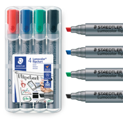 Staedtler Lumocolor Flipchart Markers, 4-pak