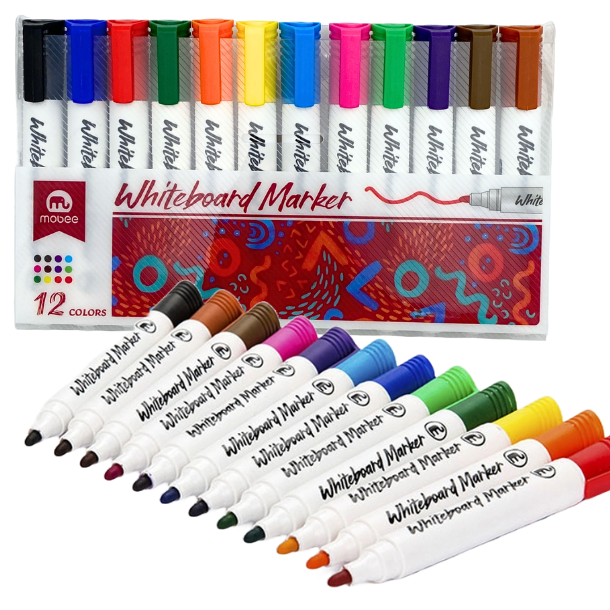 Mobee - Whiteboard Markers 12-pak