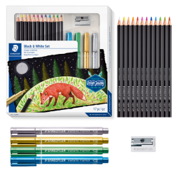 Staedtler Farveblyanter + Metallic Pens, 17-Pak