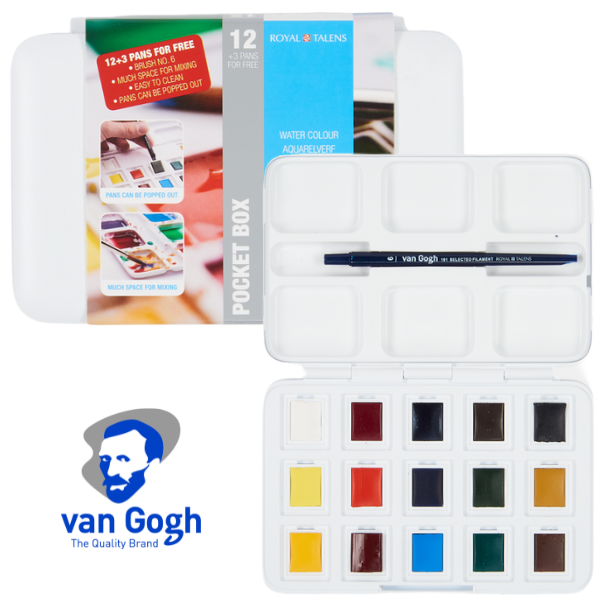 Van Gogh Akvarel - Pocketbox 15-Pan St