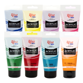 ROSA Akrylmaling 65x75ml. Fuldt Sortiment