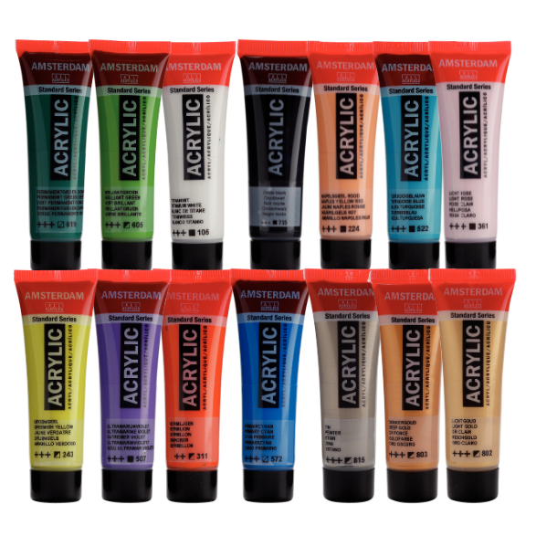 Amsterdam Akrylmaling 102x20ml. Fuldt Sortiment