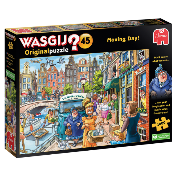 Puslespil Wasgij Original 45 "Moving Day" 1000 Brikker