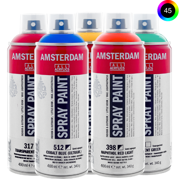 AMSTERDAM Spray Paint 400 Ml | Farbe Karmin 318 | Sprühfarbe Für Graffiti, Kunst & DIY