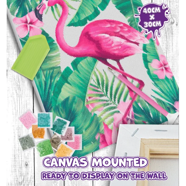 Diamond Art - Flamingo 30x40 cm