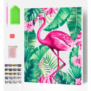 Diamond Art - Flamingo 30x40 cm