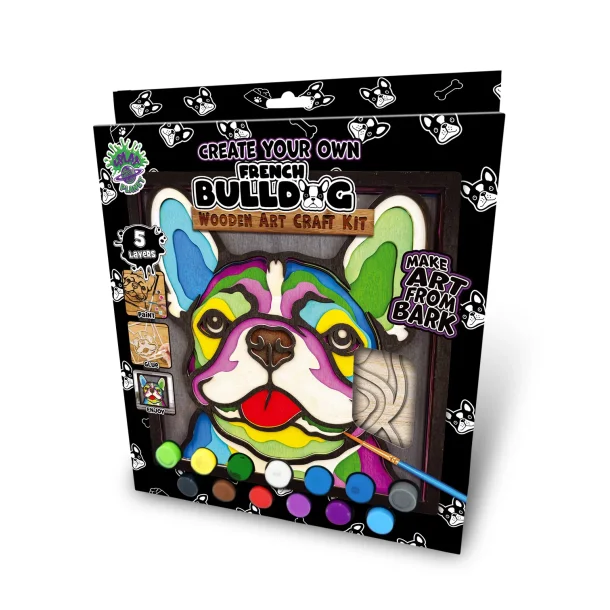 Wooden Art Craft Kit - French Bulldog