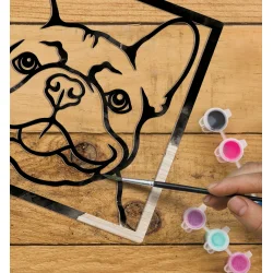 Wooden Art Craft Kit - French Bulldog