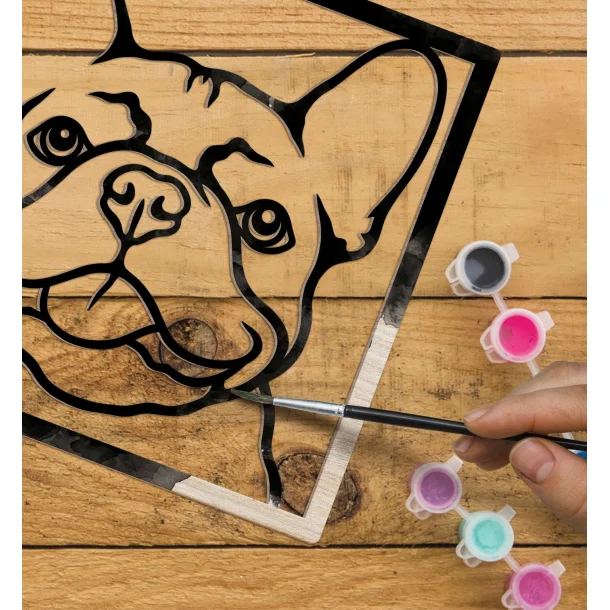 Wooden Art Craft Kit - French Bulldog