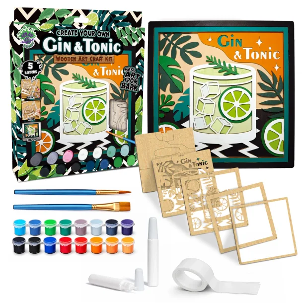 Wooden Art Craft Kit - Gin &amp; Tonic