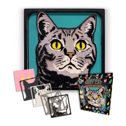 Wooden Art Craft Kit - Grey Cat