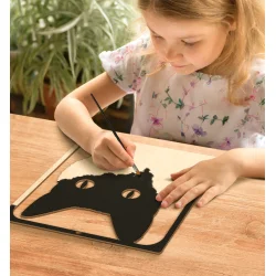 Wooden Art Craft Kit - Grey Cat