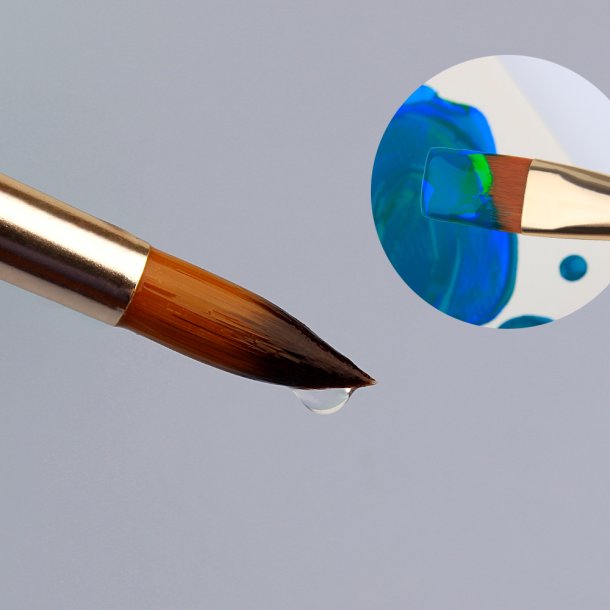 Artist Brushes 5-Pak - Sort Skaft, Rund