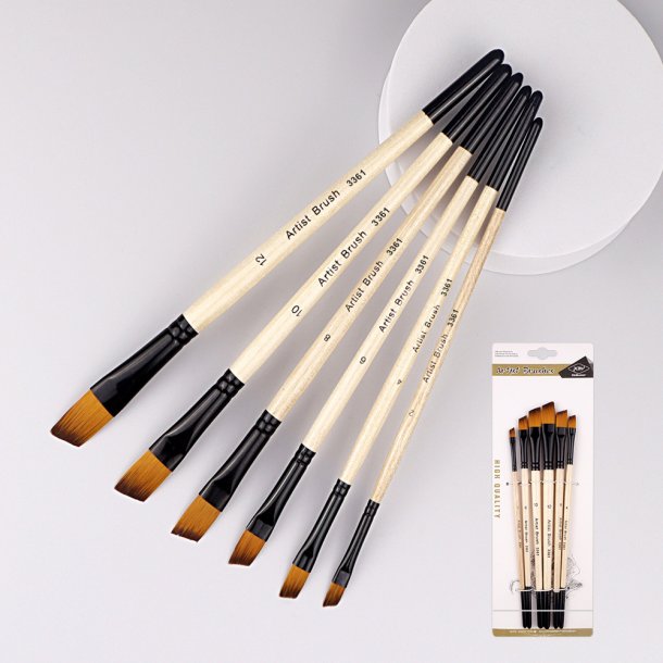 Artist Brushes Penselst 6-Pak - Natur, Skrskret