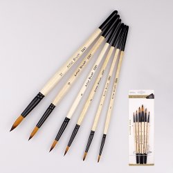 Artist Brushes Penselst 6-Pak - Natur, Rund