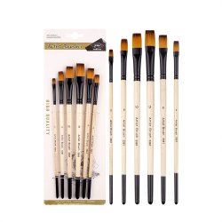 Artist Brushes Penselst 6-Pak - Natur, Flad