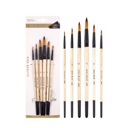 Artist Brushes Penselst 6-Pak - Natur, Rund