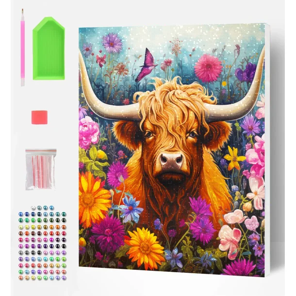 Diamond Painting - Highland Cow 30x40 cm