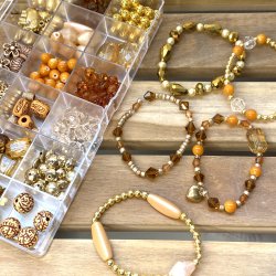 Glasperlest - Karneolorange