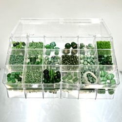 Glasperlest - Smaragdgrn