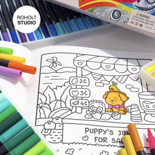 Roholt Studio, 120 Dobbeltendede Vandbaserede Brushpens