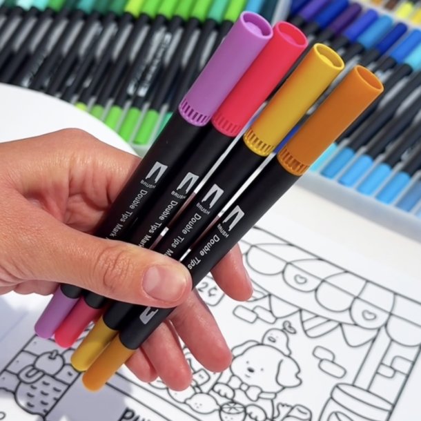 Roholt Studio, 120 Dobbeltendede Vandbaserede Brushpens