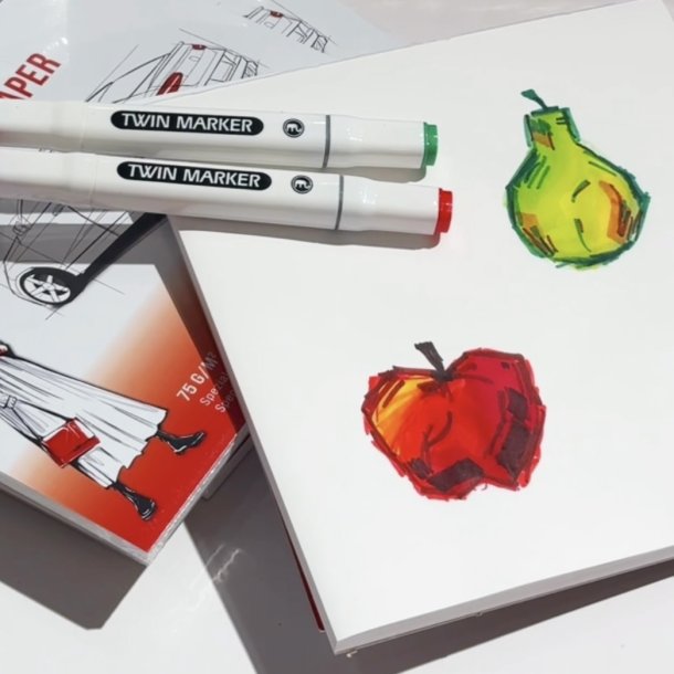 Hahnemhle Layoutblok til Tuscher - 20x20cm