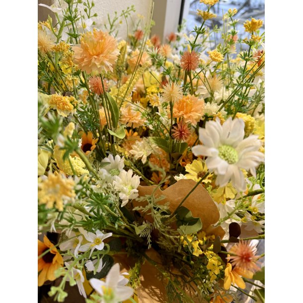Buket Vild Flora - Hvid/Gul